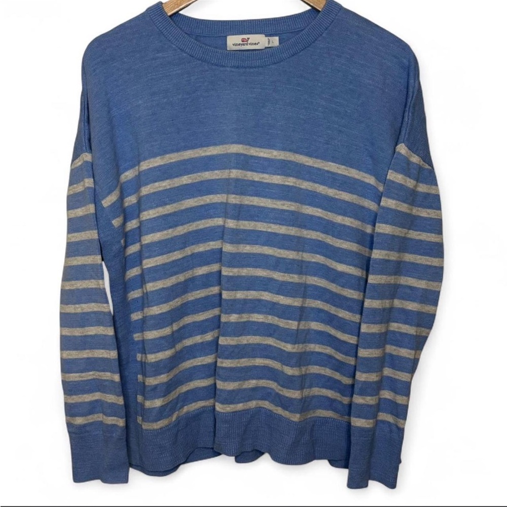Vineyard Vines Women’s Relaxed Striped Coastal Cotton Crewneck Sweater